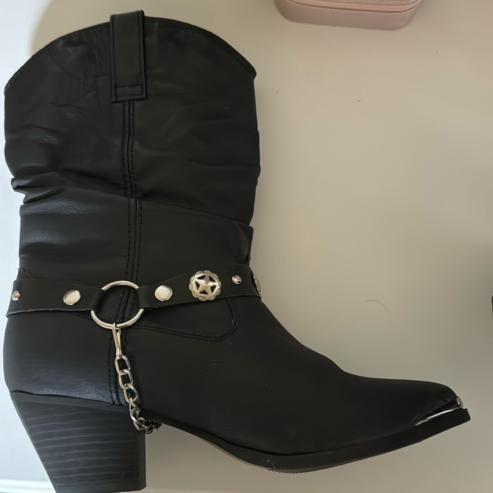 Black cowboy boots